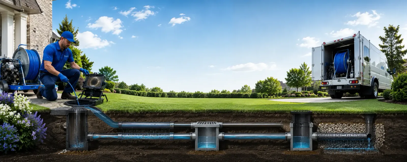 Outdoor drain cleaning information for Camden, ME